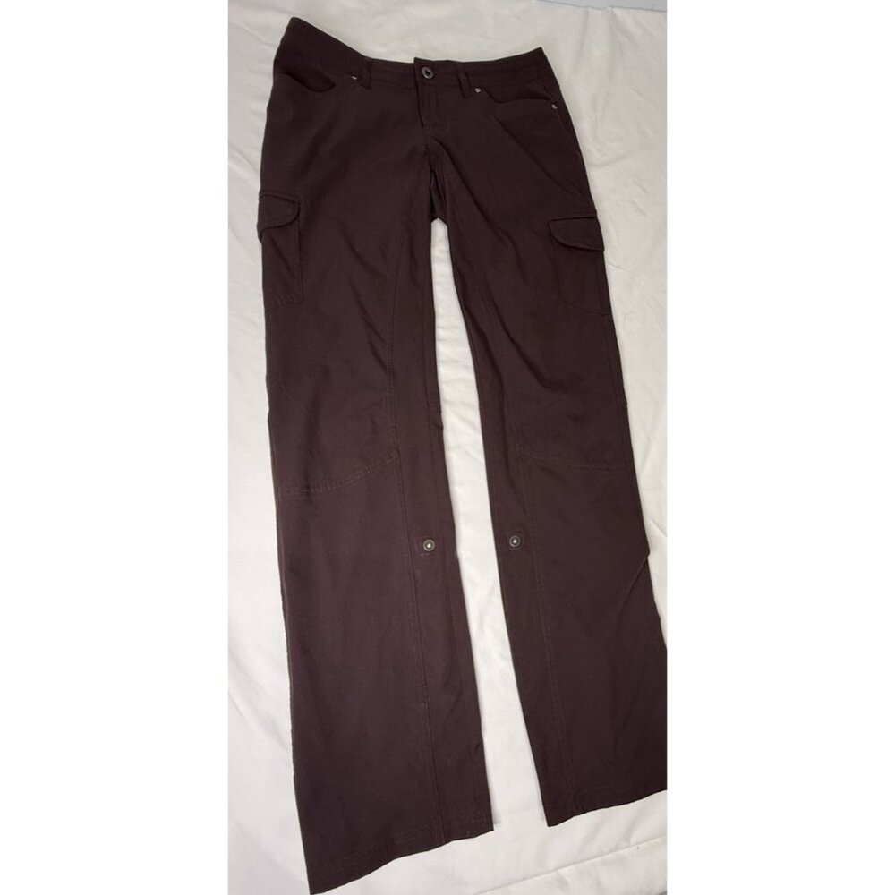 Kuhl Pants Women’s 6 REG Freeflex Roll Up Cargo Outdoor Hiking Burgundy - Picture 3 of 9